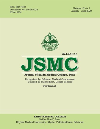 					View Vol. 10 No. 1 (2020): Journal of Saidu Medical College
				